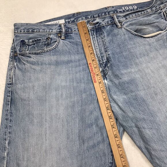 Y2K GAP 1969 Jean Loose Wide Leg Men 40x32 Baggy Grunge Skate Light Wash - Picture 8 of 16
